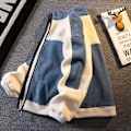 Miniatyrbild 1 av 4: Hösten Och Vinter Lamm Ner Bomulls-Padded Rock Män Rock Fleece-Lined Förtjockade Bomulls Rock Pojkar 2023 203 Nya Vinterkläder Bomullspadda Kläder Blue XL