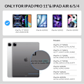 Miniatyrbild 2 av 6: Rii Hl128 Magic Tangentbordsfodral För Ipad Pro 11 2018-2022 Ipad Air 5 Air 4 Bakgrundsbelysning Tangentbord Smart T Omslaget English