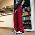 Pikkukuva 3 / 8: 2024 Kevään ja syksyn drapeeritehoste Ice Silk Casual -housut Miesten kesä ohut edistyksellinen muoti Loose Straight -housut Apricot XXXL