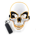 Pikkukuva 6 / 6: El Wire Cool Led Ljus Upp Skrämmande Skull Mask Glödande Halloween Skelett Mask Vuxen Cosplay Leveranser Skräck Blinkande Mask Män Kvinna 01