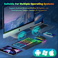 Miniatyrbild 2 av 6: Uppladdningsbar Bakgrundsbelysning Tablet Android Tangentbord, Bluetooth Tangentbord Med Touchpad För Xiaomi Pad 5 6 Pro Ipad 9Th 10Th Gena EN Spanish Black