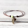 Pikkukuva 1 / 11: Qingge Jingdezhen Keramiikkahelmi Rannekoru Anklet Parhaan Ystävän Boheemi Retro Ensimmäinen Lehti Korut Koju Crack Glaze Light Green