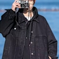 Miniatyrbillede 2 af 5: Sort Amerikansk Denim Jakke Mænds Efterår Vinter Retro Lapel Overalls Mænds Casual Top Forår Og Efterår Ny Grey XXL
