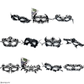 Miniatyrbillede 2 af 6: Halloween Maske Sexet Spids Fløjl Materiale Maske Fest Kostume Maske Masquerade Maske Unisex Halloween Gaver Sort Øje Mase Cosplay- Navn FAC2287XHL