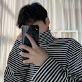 Miniatyrbild 5 av 11: Vår Halv Turtleneck Bottoming Skjorta Mäns Lös Bottomerande Koreansk Varm Hög Halsade Höst Underkläder Mäns Långa- T-Shirt White Turtleneck L