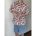 Pikkukuva 3 / 4: Havaijin ruusu lyhythihainen paita miehille, amerikkalainen retro-design, trendikäs merkki, Ruan Handsom puolihihainen ranta-paita, trendikäs Red XL