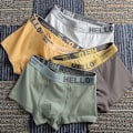 Miniatyrbild 3 av 6: 5Pcs Män Underkläder Man Boxers Sexiga Underkläder Bekväm Andningsbart Mode Pojkar Trosor Underkläder Boxershos Män Black XXL(65-75KG)