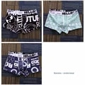 Miniatyrbild 1 av 6: Män Underkläder Boxershorts Bomull Man Trosor Man Boxers Andningsbara Bekvämliga Män Tryckta Underkläder Sexy Quicas Cale Zoncillos 3pcsB L 50-60KG
