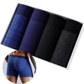 Miniatyrbild 1 av 6: 4St Boxare Mäns Trosor Underkläder Man Boxer Underkläder Bomull För Manliga Underkläder Manliga Underkläder Bomull Large Size Lott Mjukt Blessed Pack-21 XXL