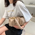 Miniatyrbillede 4 af 8: Mini Dumpling Taske Plisseret Shengshi Kvinder 2021 Nye Sommer Mode Håndtaske Kvinders Taske Håndtasken Håndtaske Sky Khaki