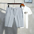 Pikkukuva 6 / 10: Kesä miesten puku shortsit suorat casual housut korealainen tyyli slim-fit viiden pisteen housut Hong Kong tyyli hangout japanilainen tyyli trendikkäät housut White 40