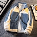 Miniatyrbild 3 av 4: Hösten Och Vinter Lamm Ner Bomulls-Padded Rock Män Rock Fleece-Lined Förtjockade Bomulls Rock Pojkar 2023 203 Nya Vinterkläder Bomullspadda Kläder Blue XL