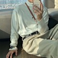 Miniatyrbild 1 av 11: Vår Halv Turtleneck Bottoming Skjorta Mäns Lös Bottomerande Koreansk Varm Hög Halsade Höst Underkläder Mäns Långa- T-Shirt White Turtleneck L