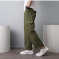 Miniatyrbillede 7 af 9: Ankellange Bukser Lige Model Brand Spring Solid Farve Casual Bukser Mænds Lomme Dekoration Ungdom Popularitet Grey M