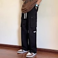 Pikkukuva 6 / 7: Amerikansk stil Multi-Pocket Rak Lastbyxor Mäns Våren Och Hösten Mode Märken Lös Funktionell Bred Ben Design Sense Re Casual Byxor Green M