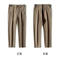 Pikkukuva 5 / 5: Draping-efekti nilkkapituiset housut miehille, syksy ja talvi, paksut löysät suorat housut, korealainen muoti, villaiset casual-housut, miesten housut Khaki 32