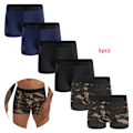Miniatyrbild 6 av 6: 6St Pack Black Boxer Shorts Män Underkläder Mjuk Andask Hane Underkläder För Män Homme Boxershorts 2024 Trosorer 6pc-W2-5 XXL