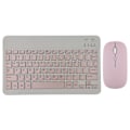 Pikkukuva 6 / 6: Bluetooth Trådlös Ryska Spanska Koreanska Tangentbordsmus För Ipad Xiaomi Mipad Samsung Huawei Matep Add Tablet Bärbar Dator Ios Androidname White Spanish