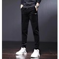 Miniatyrbillede 1 af 5: Efterår og vinter casual bukser mænd trendy mænds tøj multi-lomme fløjl løs lige slim fit overalls mænd ny Black 3L