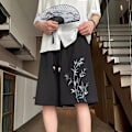 Pikkukuva 2 / 4: Broderade shorts, herr, sommar, tunna, nya, kinesiska, skärbyxor, herr, raka, athleisurebyxor, herr, 2024, nya White XXL