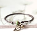 Pikkukuva 4 / 11: Qingge Jingdezhen Keramiikkahelmi Rannekoru Anklet Parhaan Ystävän Boheemi Retro Ensimmäinen Lehti Korut Koju Crack Glaze Light Green