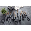Miniatyrbillede 4 af 4: STAUB redskaber - serveringsske, 31 cm, sort silikone, akacietræ