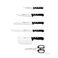Miniatyrbillede 2 af 2: Kniveblok - Arcos - UNIVERSAL - 6 dele - Klinger i rustfrit stål NITRUM - Greb POM sort Svart