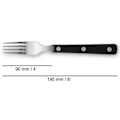 Miniatyrbillede 2 af 4: ARCOS Steak Basic - Steak Gaffel (90 / 195 mm) - Rustfrit stål / Sort polyoxymethylen