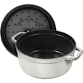 Miniatyrbild 3 av 4: STAUB - Gjutjärn Rund Cocotte, 24 cm, Vit tryffel