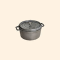 Miniatyrbillede 1 af 3: Rundt ildfast fad med grafitgrå nupper 18 cm - 1.… Grafitgrå