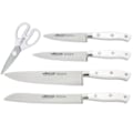 Miniatyrbillede 2 af 4: Blok med 4 knive + saks Arcos Riviera Hvid - Rustfrit stål Nitrum com 0,000000 Hvid