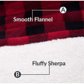 Miniatyrbillede 3 af 5: Filt Sweatshirt Oversized hættetrøje W Red and black check