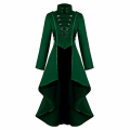 Pikkukuva 3 / 4: Retro naisten goottilainen steampunk-nappi korsetti puku takki keskiaikainen Jacke Green M