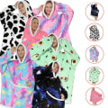 Miniatyrbilde 1 av 3: Kvinne Hoodie Teppe Oversized Ultra Plysj Sherpa Gigant Hettegenser Style 9