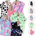 Miniatyrbillede 1 af 3: Dame Hoodie Tæppe Oversized Ultra Plys Sherpa Kæmpe Hættetrøje Style 9