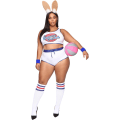 Miniatyrbillede 1 af 5: Womens Halloween Party Tops Og Shorts Space Lola Bunny Kanin Cosplay M