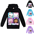 Miniatyrbillede 2 af 3: Børne Piger Gabby Dukkehuse Casual Hoodie Sweatshirt Topptrøje sort V black 130cm