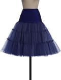 50'er underskørt Rockabilly kjole Crinoline Tutu til kvinder I blue L