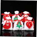Pikkukuva 8 / 8: WJ 1 Set med 24 delar Julgodispresentpåse Flanell Julpåsar Sammetspåse Julklappspåsar Dragpåse Godispåse Julväska impression 16X11CM