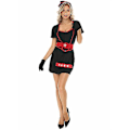 Miniatyrbillede 1 af 2: Kvindelig sygeplejerske Hottie kostume sort sygeplejerske kostume M