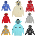 Miniatyrbild 1 av 2: Gothic Punk Sweatshirt Streetwear Print Långärmade Luvtröjor Casual Zipper acka Huvtröjor Y2k Skull Unisex Cardigan I J XXXXL
