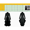 Miniatyrbillede 2 af 4: Retro Kvinde Gotisk Steampunk Knap Corsage Kostume Frakke Middelalderlig Jakke Green 4XL