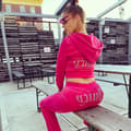 Sammet Juicy Couture Set för kvinnor Black v Black XL