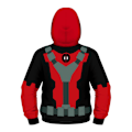 Miniatyrbild 2 av 3: Superhjälte Deadpool-dräkt barn, unisex pojkar flickor 3D All Over Superhero Print Zip Up Hoodie Jacka Tröja y S