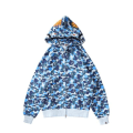 Miniatyrbild 5 av 5: Bape hoodie Shark Mouth Ape Camo Print Cotton Full Zip Jacket fo W xZ blå 2XL