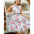 Miniatyrbillede 2 af 5: 50'er underskørt Rockabilly kjole Crinoline Tutu til kvinder I White XL