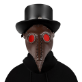 Miniatyrbilde 4 av 7: Halloween Pestdoktor Maske Kostyme Fugl Lang Nese Nebb Rekvisita - Perfekt I brown
