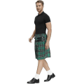 Pikkukuva 3 / 5: Irlantilainen ruudullinen vihreä kiltti - Skotlantilainen Pyhän Patrickin vihreä plisseerattu puku Tartan-hame Kiltit Vaatteet miehille ja naisille green XL