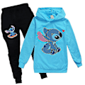 Pikkukuva 3 / 3: Lilo & Stitch Treeniasu 2 osaa Huppari Housut Asusteet Urheiluvaatteet Lapsille Sky V. Sky 140cm
