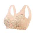 Pikkukuva 1 / 5: Air BH Naturgummi Underkläder Bralette Sömlös Sportväst i ett stycke Spets BH Lätt vacker rygg Apricot M